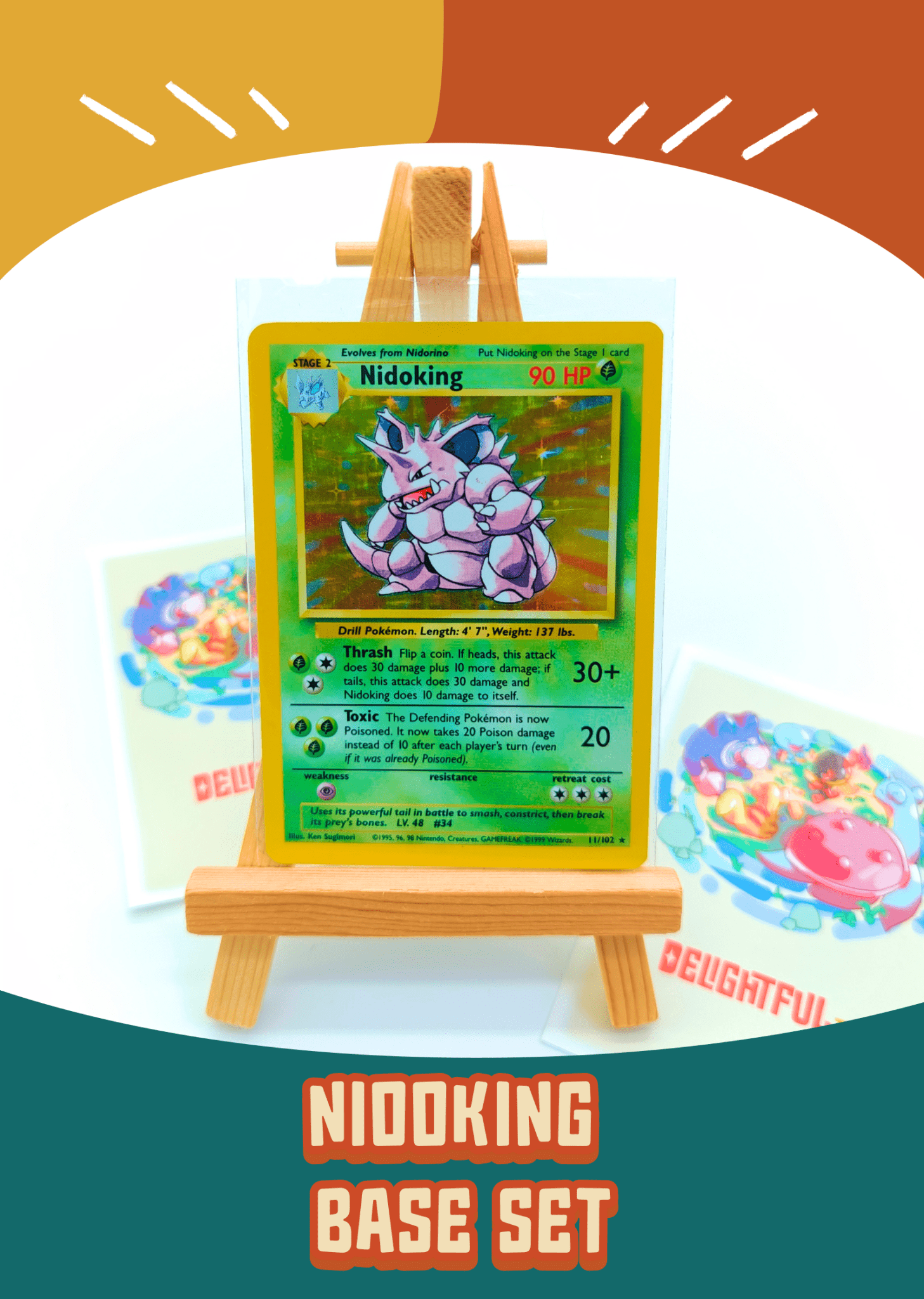 nidoking pokemon card first edition LP) Nidoking - Base Set | Pokémon Card