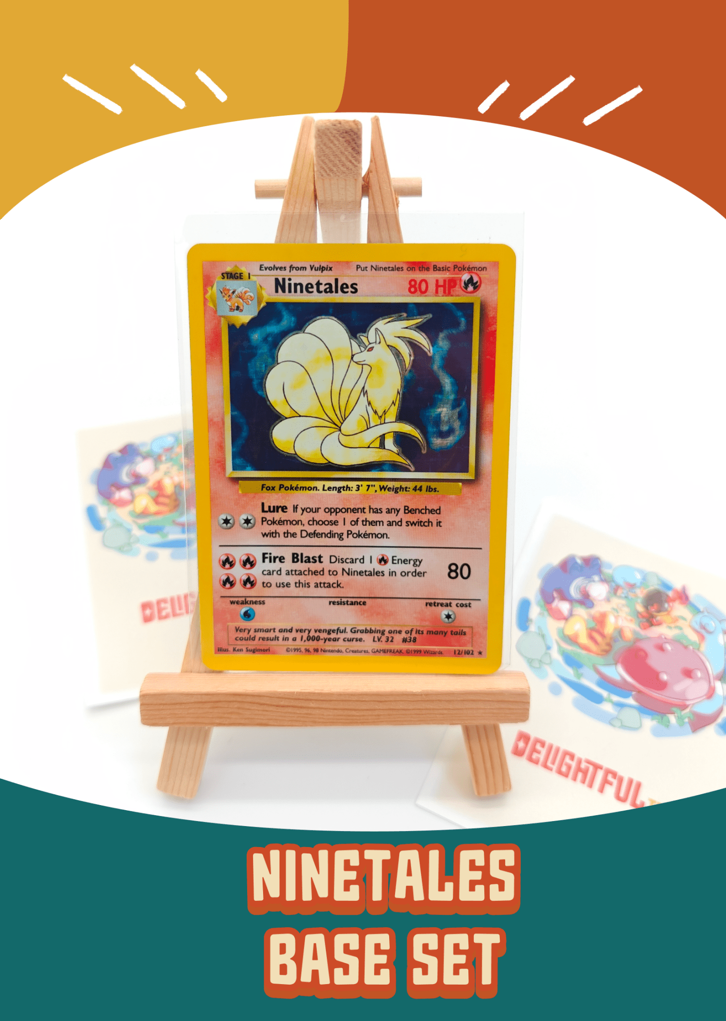 1995 ninetales pokemon card (LP) Ninetales