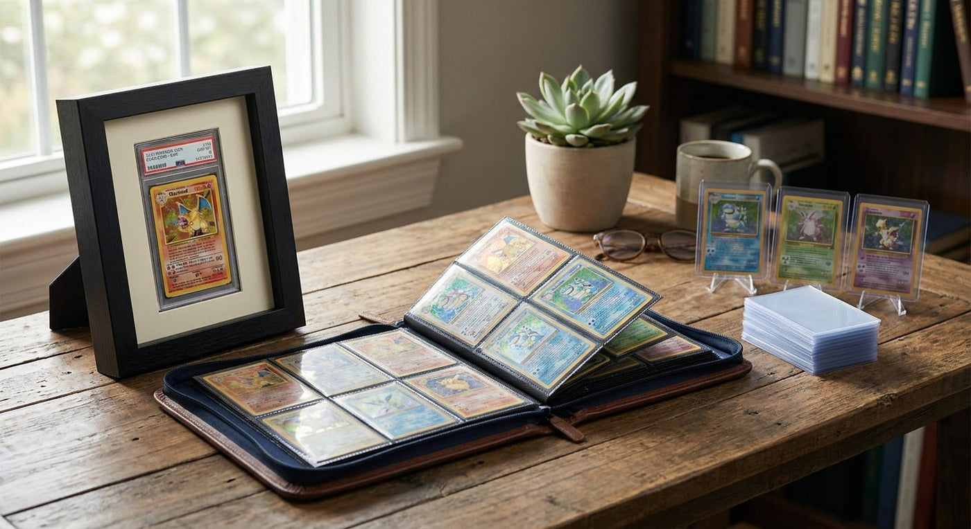 How to display Pokémon cards in 2026: binders vs frames vs sleeves - Delightful TCG