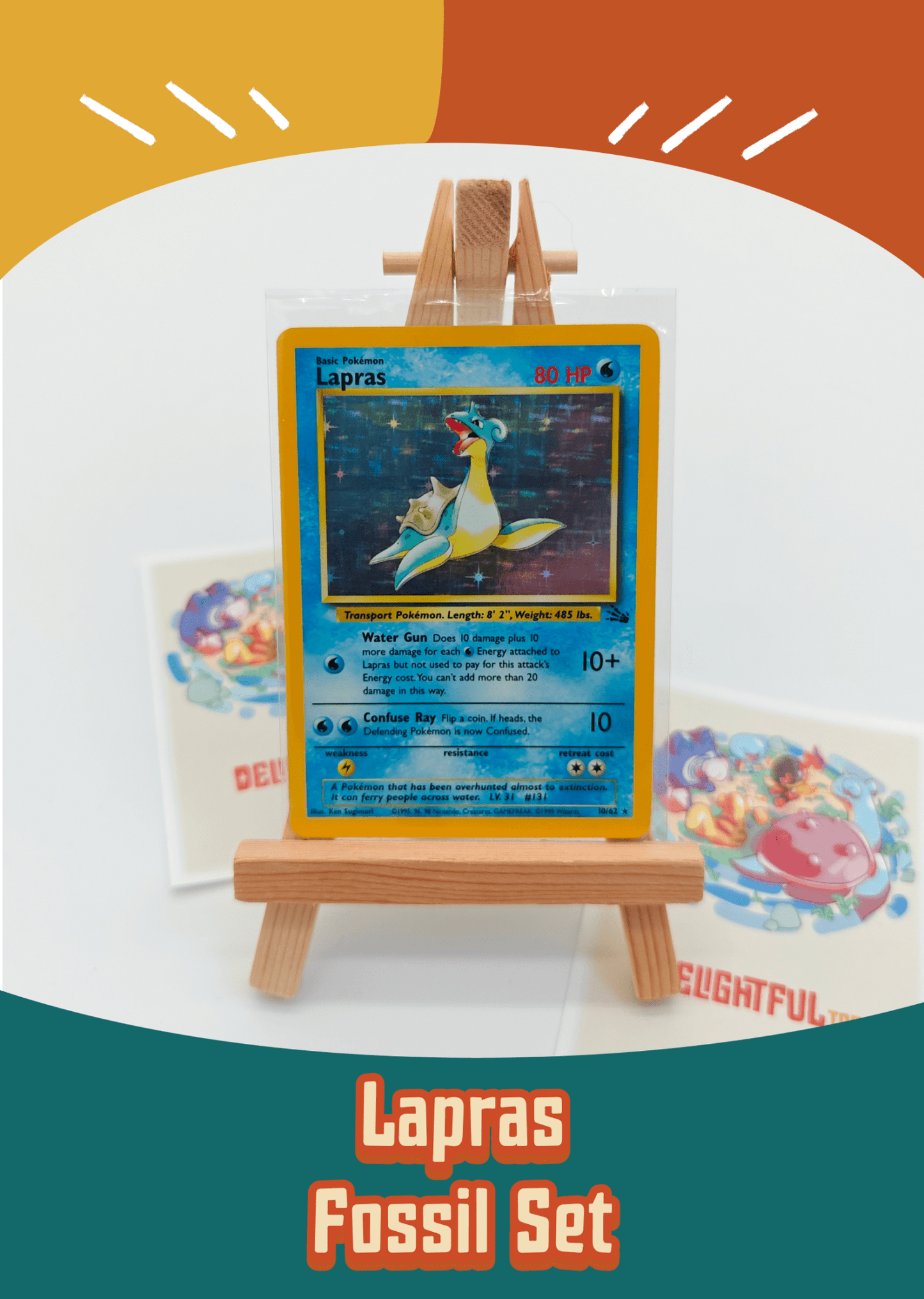 Lapras – 10/62 – Holo Rare – Pokémon Fossil (LP) - Delightful TCG