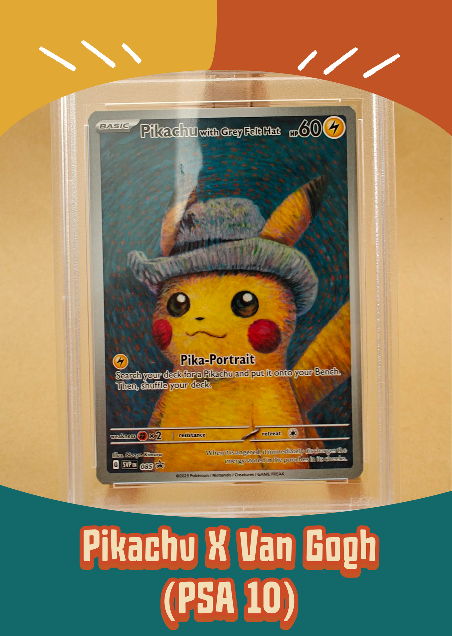 Pikachu with Grey Felt Hat ( PSA 10 )